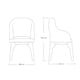 thumbnail image 2 of Silla de GAMUZA London Plus Ilios Innova Minimalista Sillón MODERNO para comedor ESTILO escandinavo color azul marino 58 cm x 55 cm x 94 cm, 2 of 8