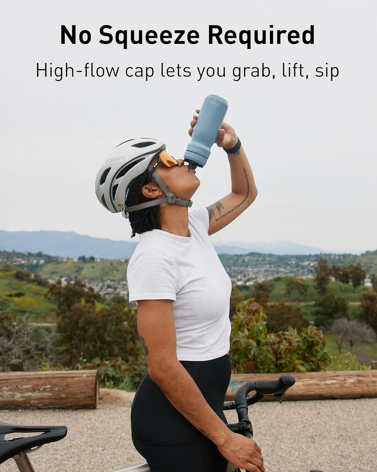 CamelBak Podium 22oz Insulated Stainless Steel Bike Water Bottle, Stone