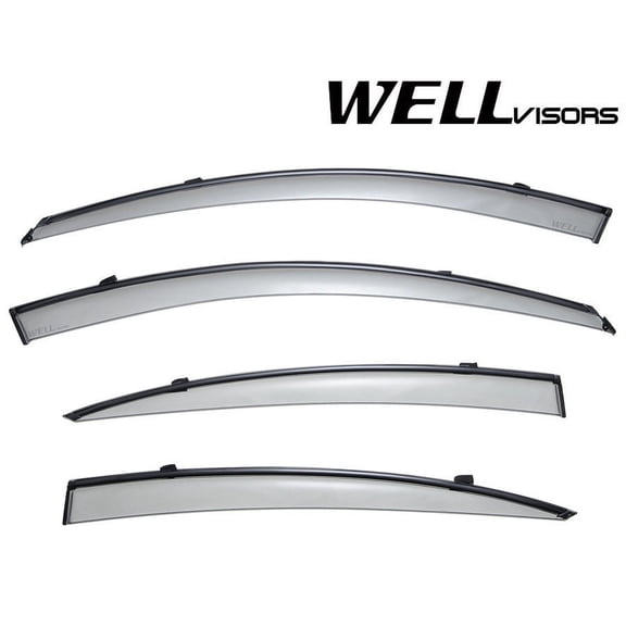 Wellvisors Side Window Visors Deflectors Rain Guards With Black Trim for 2010-2013 Mazda 3 Sedan 3-847MZ005