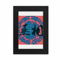 thumbnail image 1 of China Ancient Official Dark Blue Pattern Desktop Photo Frame Picture Display Art Painting Exhibit, 1 of 3