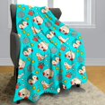 thumbnail image 2 of Couverture à Motif Cartoon pour Enfants, Phoque Pingouin Ours Flocon de Neige Empreintes, 2 of 5
