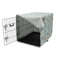 thumbnail image 3 of Ski Pattern Dog Crate Cover, Colorful Repetitive Cartoonish Style Winter People Street Items, Easy to Use Pet Kennel Cover for Medium Large Dogs, 35" x 23" x 27", Pale Blue Multicolor, by Ambesonne, 3 of 6