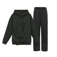 thumbnail image 4 of Women's Casual Hooded Tracksuit Outfit Soft Jogger Set with Pocket for Daily Wear Pullover Long Sleeve Comfy Tops, 4 of 8