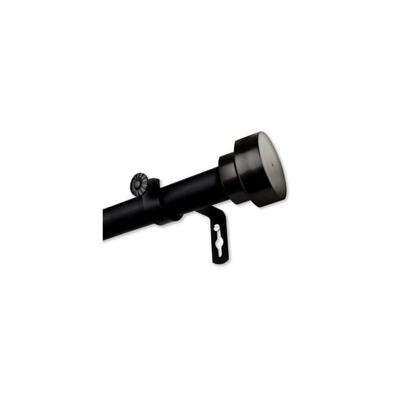 Adjustable Curtain Rod 160-240 Inch Black - Extendable Rod for Windows & Doors