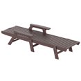 thumbnail image 4 of Costaelm Chaise Longue Inclinable en Plastique HDPE pour Extérieur - Ensemble de 1, Brun Foncé, 4 of 6