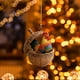 thumbnail image 3 of Adornos navideños, adornos navideños, regalos navideños Animales del bosque Decoración navideña Acrílico Plano un acrílico, 3 of 4