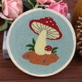 thumbnail image 6 of Yunhgft Punch Embroidery Starter Kit with Punch Embroidery Pen DIY Needlework - Mushroom, 6 of 8