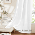 thumbnail image 4 of NICETOWN Linen Curtains for Bedroom, Semi Sheer Thick Linen Drapes Light Filtering Privacy Protection Grommet Living Room Curtain Panels, White, 55"x96", 2 Panels, 4 of 8