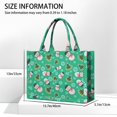 thumbnail image 3 of Large Capacity Tote Bag,Green Christmas Snowman Pattern Handbag Fashion Luxury Tote Bag,15.7"x13"x 5.1" Inches,Laptop Compatible, 3 of 6