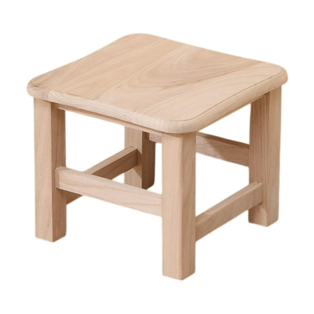 Reposapiés de madera Reposapiés Taburete escalonado Banco de madera Reposapiés pequeño Otomano 30cmx30cmx25cm