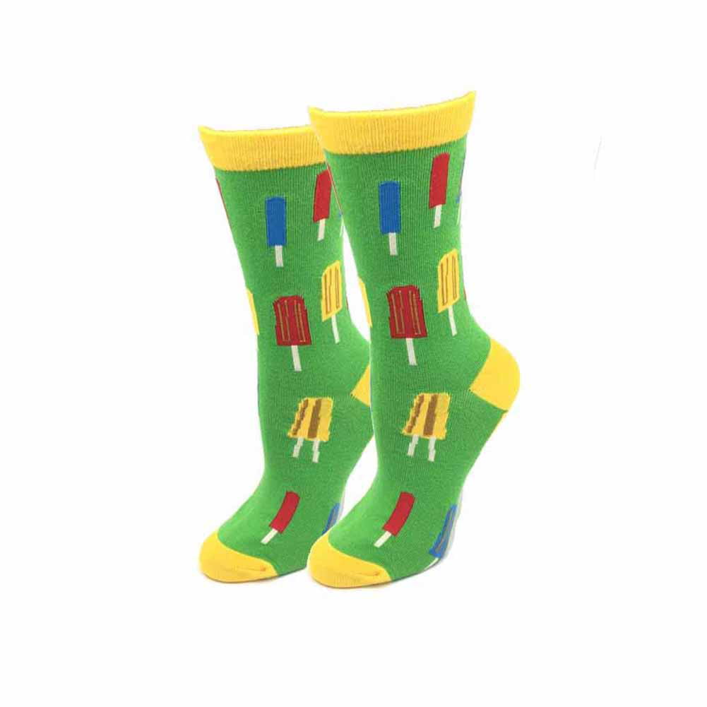 Bell Sock Size: 4-10 HOT AND SPICY Hot Sauce Peppers Women's Crew Socks by K 