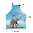 thumbnail image 5 of Picia Elephant Giraffe Waterproof Apron for Unisex Adult - Adjustable Bib Apron with Pockets, Ideal for Cooking, Gardening, Painting, and Household Chores, 5 of 9