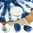thumbnail image 4 of Blue White Tie Dye Mandala Pattern Round Fitted Tablecloth with Elastic Edge,Dining Table Cover Waterproof,Outdoor Round Tablecloth for Camping,Dining,Indoor and Outdoor, 4 of 7
