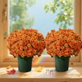 thumbnail image 6 of Fall Flowers Artificial for Decoration 5 Bundles Fade Proof Artificial Sunset Chrysanthemum Flowers Realistic UV Resistant Faux Blooms for Outdoor Garden, Patio, Porch Decoration, 6 of 8