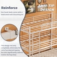thumbnail image 4 of Miniyam Twin over Twin over Twin Metal Bunk Bed with Ladder and Guardrails, Steel Space-Saving Bed for Kids, White, 4 of 7