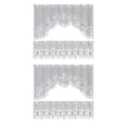 thumbnail image 3 of Cortina de ventana de encaje de Fibra 2 piezas Yuarrent color Blanco 160x60cm y 160x30cm, 3 of 6