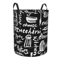 thumbnail image 2 of Kll Pasta Bacon Waterproof Foldable Laundry Hamper Bucket With Handles For Storage Bin,Kids Room,Home Organizer (Medium), 2 of 8