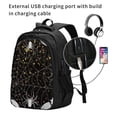 thumbnail image 2 of Fuzoiu Spiderweb Bats And A Spider Print USB Backpack with Charging Port,Laptop Backpack,Business Travel Durable Laptops Backpack, for School, Work, Travel & Outdoor Activities, 2 of 7