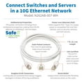 thumbnail image 2 of Tripp Lite Safe-it Cat6a 10g-certified Snagless Antimicrobial S/ftp Ethernet Cable (rj45 M/m), Poe, White, 7 Ft. - Network Cable - Rj-45 (m) To Rj-45 (m) - 7 Ft - 0.2 In - S/ftp - Cat 6a - Ieee, 2 of 5
