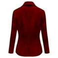 thumbnail image 3 of WNEGSTG Jackets for Women, Womens Casual Open Front Long Sleeve Lapel Collar Button Work Office Business Jacket, Red M, 3 of 5