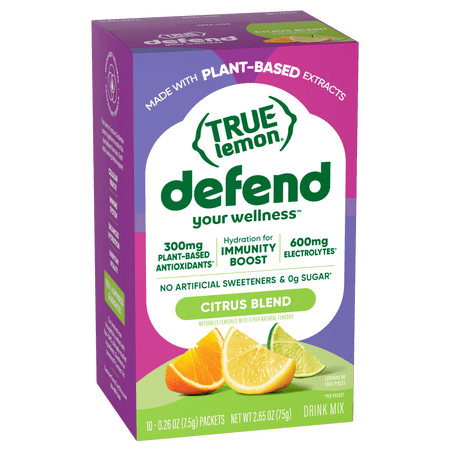 True Lemon Defend Your Wellness Citrus Blend Flavored Powder, 10 Ct. Drink Mix Packets
