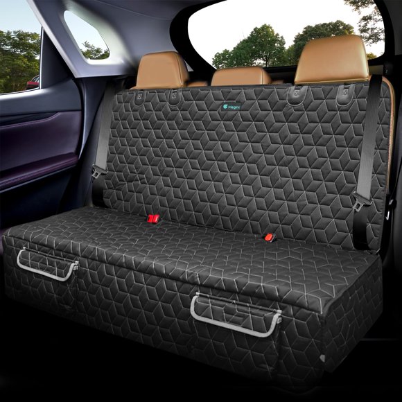 Funda de asiento de coche para perros Meginc Bench para asiento trasero impermeable para SUV