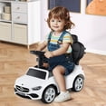 thumbnail image 2 of Gymax 3-in-1 Toddler Push Car w/Adjustable Canopy Under Seat Storage Realistic Sounds White, 2 of 10