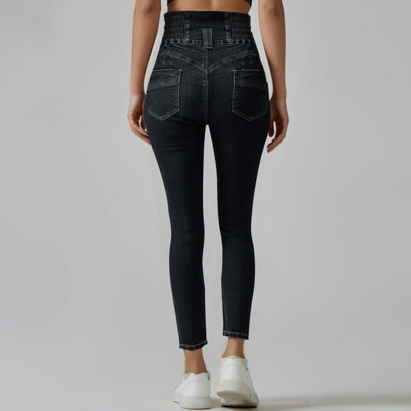 Womens High Waist Stretch Jeans 3 Button Push Up Lifting Skinny Colombian Jeans Pants for Women Size 20 Size 20 Pants for Women Corduroys Women Ladies Pants Size 14 Short Jean Pants for Women Sexy