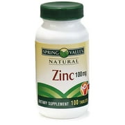 Spring Valley Zinc 100 mg, 100-Count