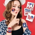 thumbnail image 4 of Tatuajes Temporales Patrióticos Tema De La Bandera Americana Tatuajes Temporales Lavables Para Niños Y Adultos 20 Piezas Cateissary  CE006010-00, 4 of 6