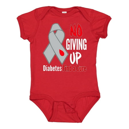 

Inktastic No Giving Up- Diabetes- Find a Cure Gift Baby Boy or Baby Girl Bodysuit