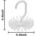 thumbnail image 5 of Pack de 4 percheros multifuncionales para corbatas con 20 ganchos, 11,2 cm (blanco), 5 of 5