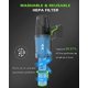 thumbnail image 5 of Aspiradora vertical inalámbrica Greenworks de 24 V, sin escobillas, ligera, de mano, para mascotas, con filtración HEPA antialérgenos, ideal para suelos duros, alfombras y coches, batería de 4 Ah y c, 5 of 5