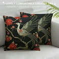 thumbnail image 3 of COMIO Crane Sofa Pillow Covers Flying Birds Magic Cloud Classic Floral Motif Fans Throw Pillow Covers Decoration for Sofa Couch Festival, 3 of 5