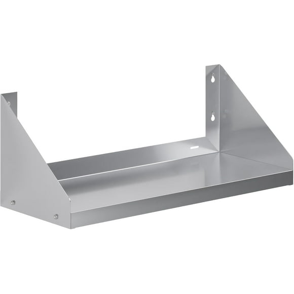 30" Long X 12" Deep Stainless Steel Wall Shelf with Side Guards | NSF Certified | Appliance & Equipment Metal Shelving | Kitchen, Restaurant, Garage, Laundry, Utility Room