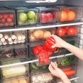 thumbnail image 3 of Pantry Organizers and Storage Bins, Refrigerator Organizer, Plastic Stackable Storage Bins with Drawers, Pull-Out Cabinet Containers for Fridge Kitchen Office (2 PACK, Extra Large & Medium), 3 of 7