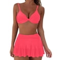 thumbnail image 3 of Sngxgn Women's High Waisted Bikini Sets Two Piece Swimsuits High Cut Bathing Suits(Hot Pink,L), 3 of 9