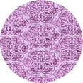 thumbnail image 1 of Ahgly Company Machine Washable Indoor Round Transitional Blossom Pink Area Rugs, 5' Round, 1 of 7