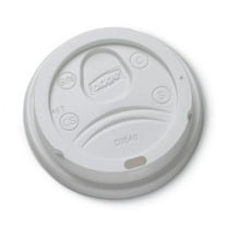 Dixie Sip-Through Dome Hot Drink Lids, Fits 10 oz Cups, White, 100/Pack, Each