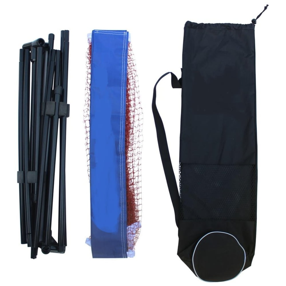 Portable Large 14FT Volleyball Tennis Net, 4 Positions Adjustable Height Poles Badminton Net Set for Outdoor Sports with Carry Bag and Stand, for Badminton, Tennis, Kids Volleyball, Pickleball