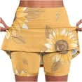 thumbnail image 2 of Feancey Yoga Skirts with Shorts for Women Dressy Casual Floral Print Plus Size Workout Skorts High Waist Tennis Athletic Shorts 2025 Summer Mini Skirt Sales Today, 2 of 6