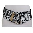 thumbnail image 6 of Women Black White Zebra Print Elastic Belt Gold Hook Buckle S M, 6 of 12