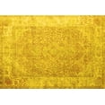 thumbnail image 1 of Ahgly Company Machine Washable Indoor Rectangle Abstract Yellow Contemporary Area Rugs, 6' x 9', 1 of 4