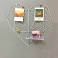 thumbnail image 3 of MesaSe Home Cafe Heart Wall Hanging Clips Cords Photos Storage Rack Shelf Holder Decor, 3 of 9