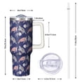 thumbnail image 3 of Turtle 40oz Tumbler Stainless Steel Vacuum Insulated Travel Mug with Handle Flip Straw Lid Leak Proof Cup Gift for Him Her Travel Accessories Must Have, 3 of 5