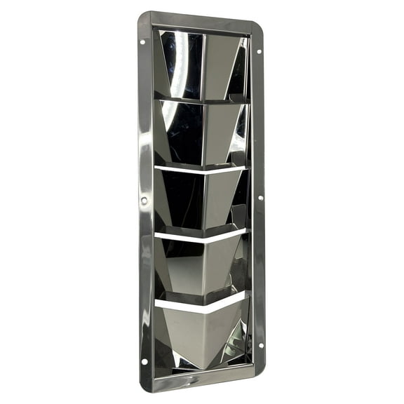 Pactrade Marine Boat Stainless Steel Ventilator Rectangular Cover 5 Louver Plate 12"X4"