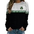 thumbnail image 2 of St. Patrick's Day Sweatshirts for Women Long Sleeve Crewneck Irish Sweatshirts Irish Clover Shirts for Women Green Shirts for Women Irish Gift Casual Loose Long Sleeve Fit Tops(Grey,XXXXL), 2 of 5