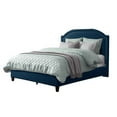 thumbnail image 1 of CorLiving Florence Fabric Upholstered Adult Bed Frame with Arched Headboard with Nail Head Trim Accents - Box Spring Required, 1 of 8