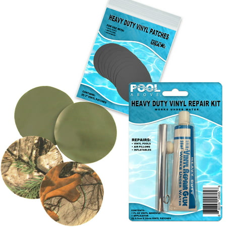 Multi color Vinyl Repair Patch Glue Kit Compatible with Realtree River