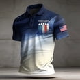 thumbnail image 4 of Mens Patriotic USA 250th Anniversary Short Sleeve Polo Shirts, American Flag Embroidery Vintage US Flag Print Casual Tops for Independence Day(Navy5,S), 4 of 5